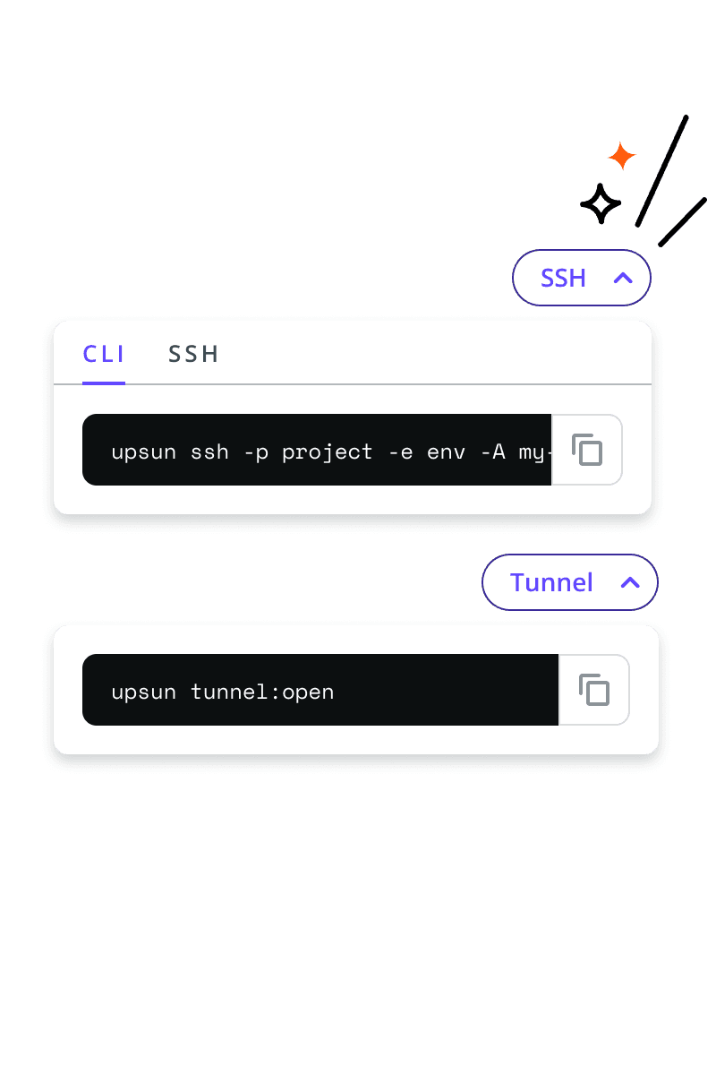 Refreshed SSH and CLI snippets