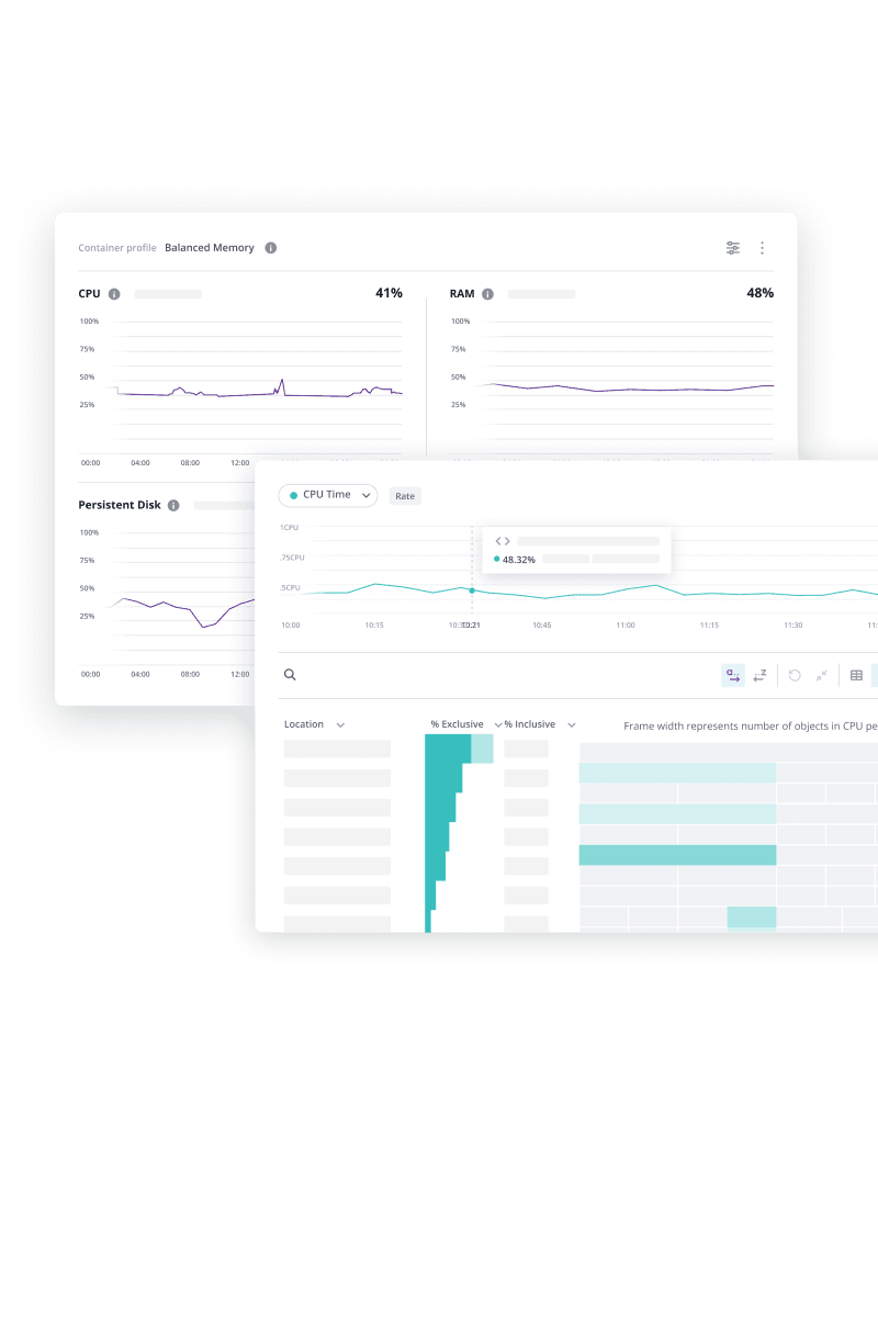 Metrics and profiling, now in the Services tab