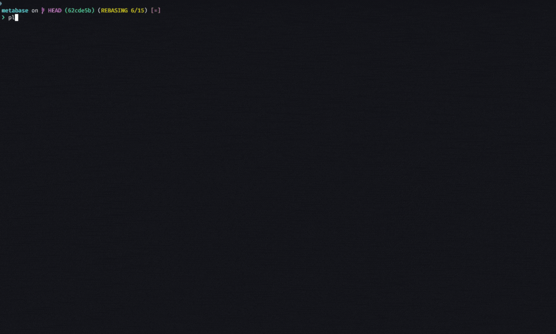 An animation of the user typing 'platform list' into their terminal and being shown a list of the CLI's available commands.