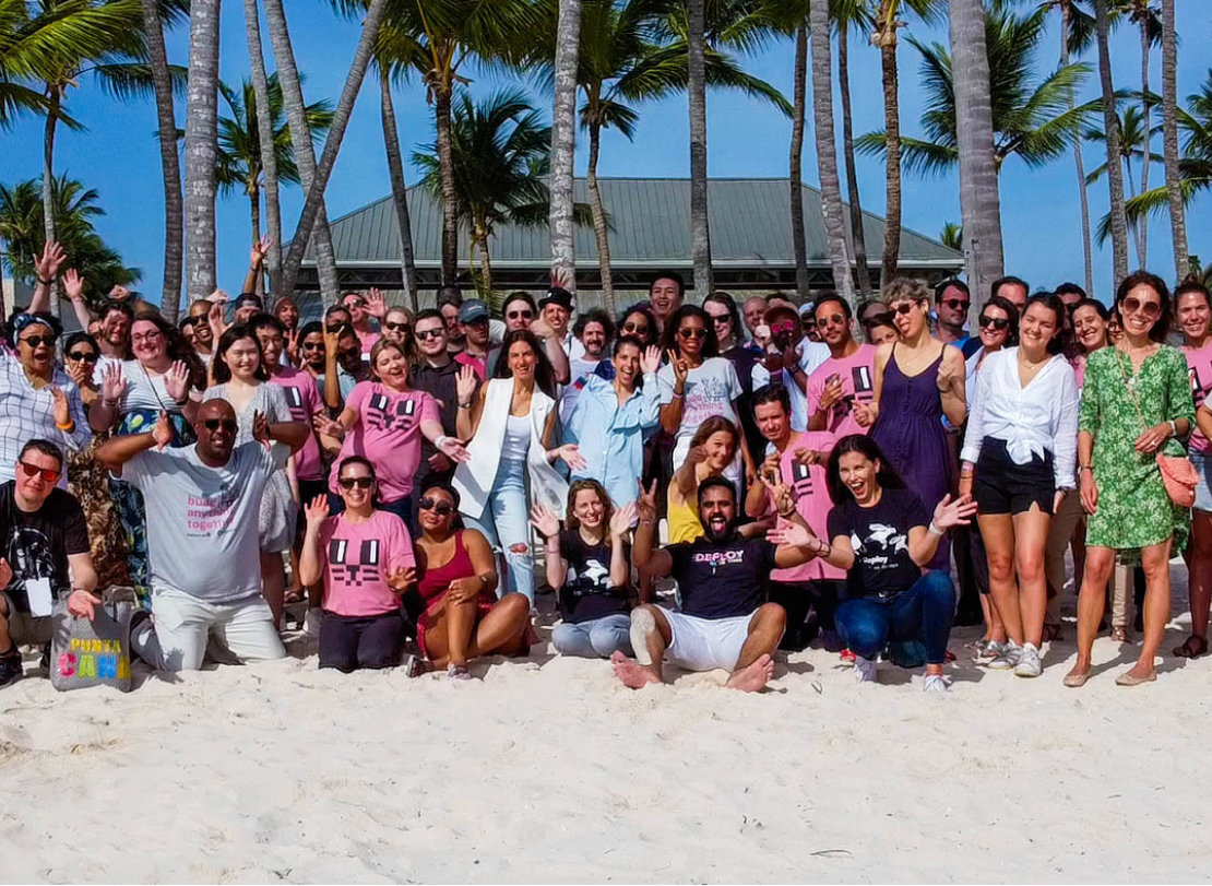 Platform.sh team members gathered in Punta Cana in Spring 2022